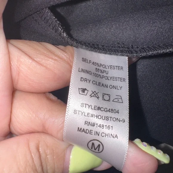 NWT  BUDDY  LOVE  Houston Puff Sleeve Faux Leather Top Blouse Shirt - Picture 9 of 11